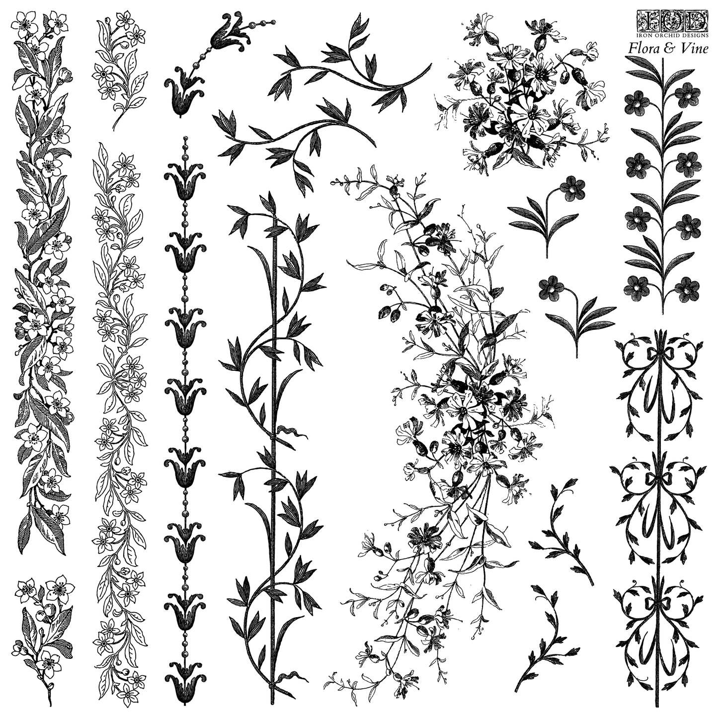 IOD Decor Stamp - Flora & Vine