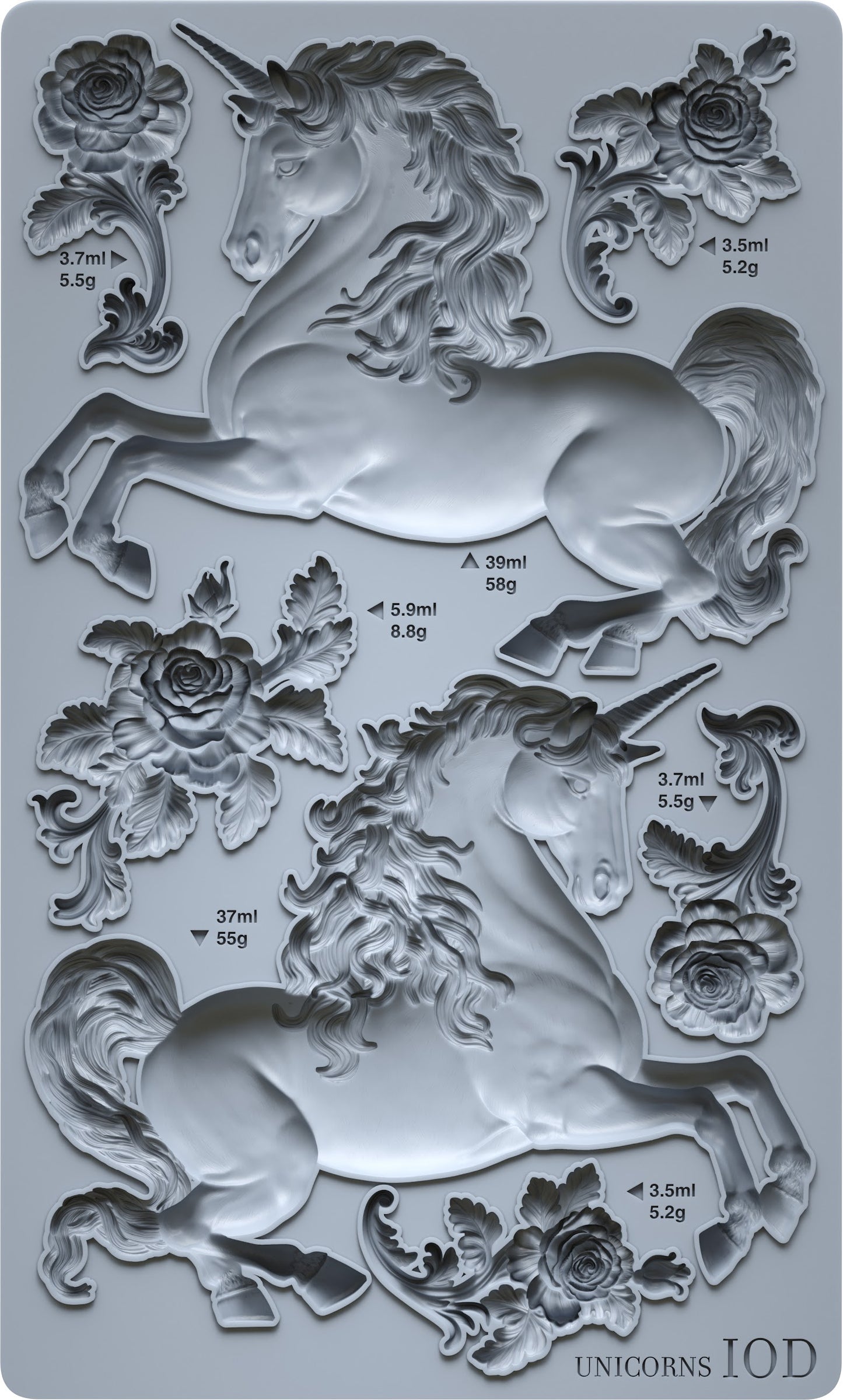 IOD Mould - Unicorns