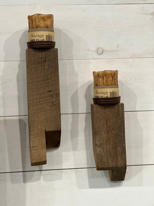 Timber & Grace Home - Rustic Barn wood Sconce Pair