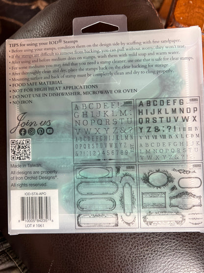 IOD Decor Stamp - Apothecary Labels