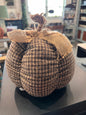 CWI - Large Plush Black Checked Pumpkin