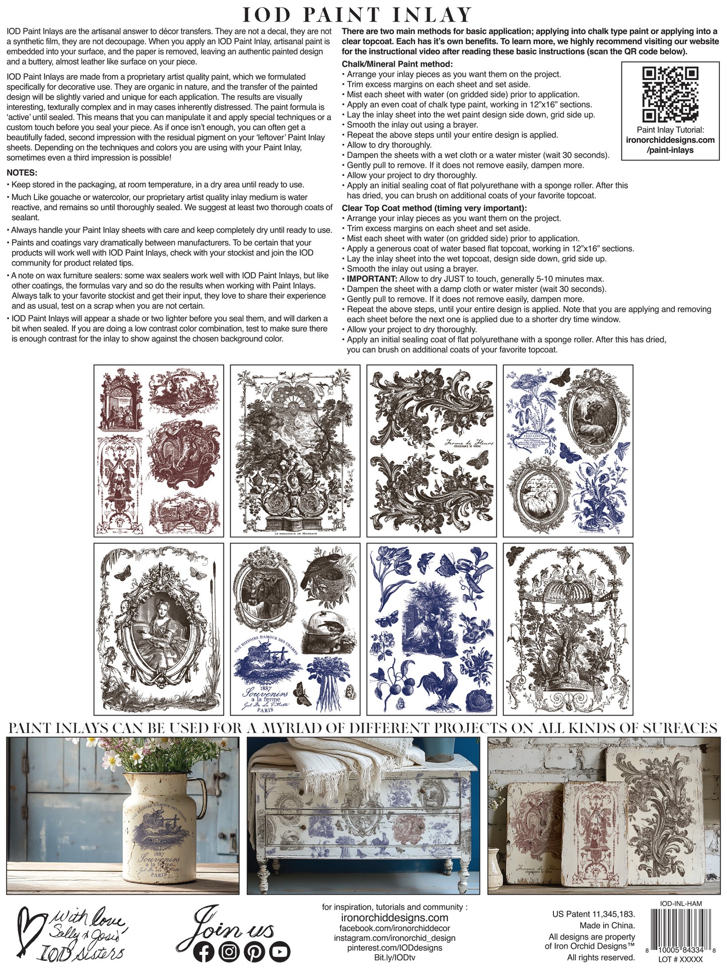 IOD Paint Inlay - Hameau de la Reine