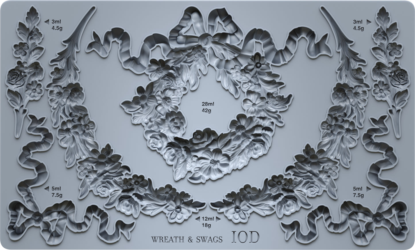 IOD Mould - Wreath & Swags