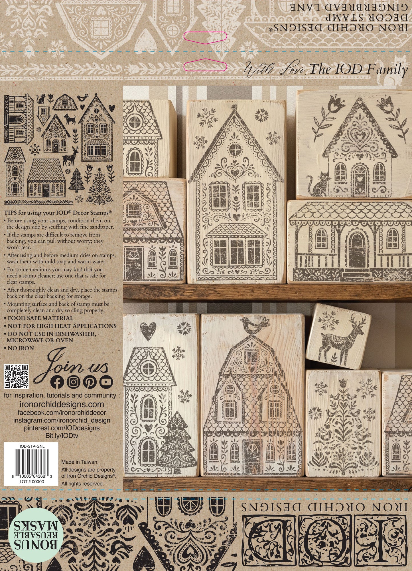 IOD Decor Stamp - Gingerbread Lane