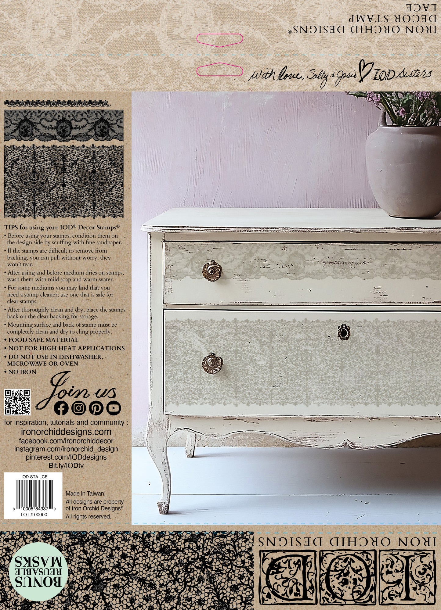 IOD Decor Stamp - Lace