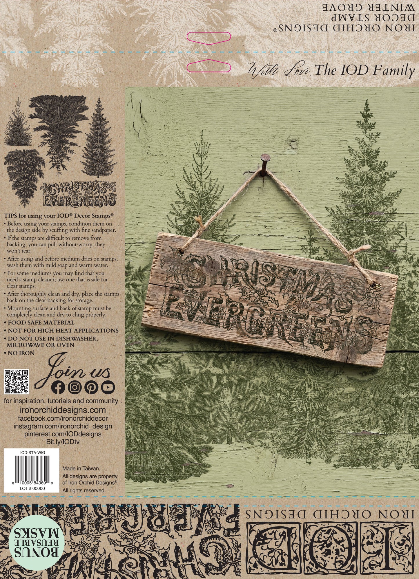 IOD Decor Stamp - Winter Grove