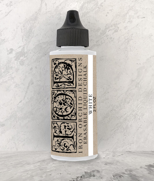 Iron Orchid Design erasable liquid chalk in white. 2oz. 
