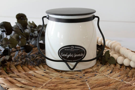 Milkhouse 16oz butter jar in Eucalyptus Lavender 