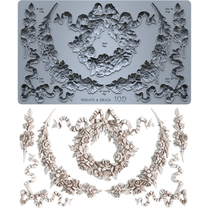 IOD Mould - Wreath & Swags
