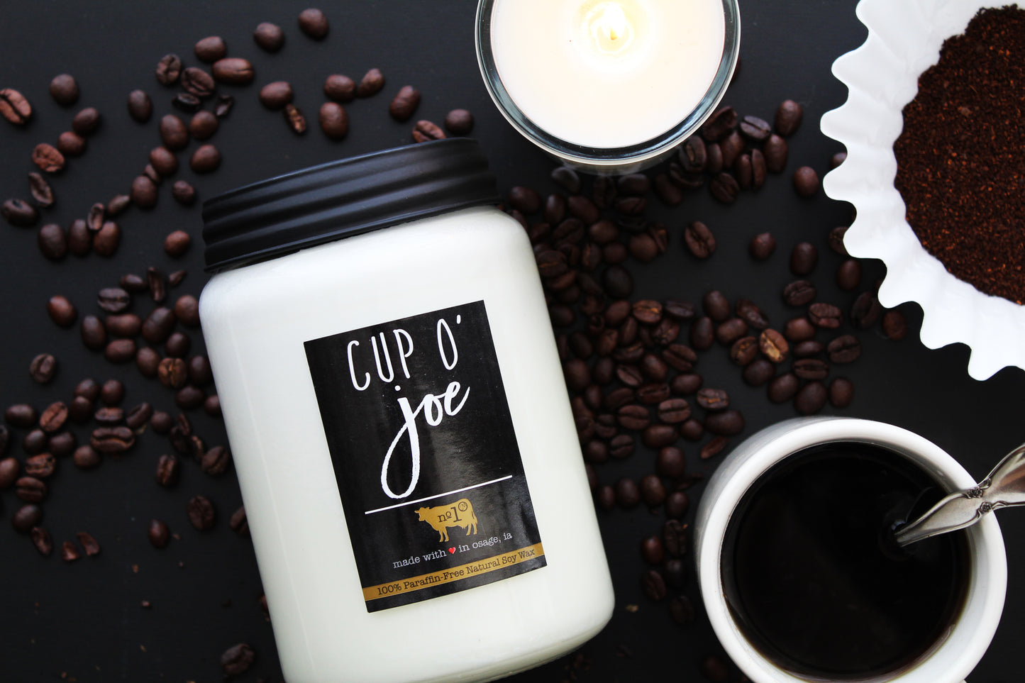 Milkhouse Candle Company - Farmhouse Mason Jar - Cup O’ Joe