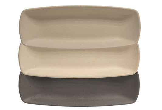Wooden oval trays with squared corners in your choice of Farmhouse colors