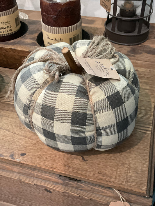 Hearthside Collection - Gray Buffalo Check Pumpkin