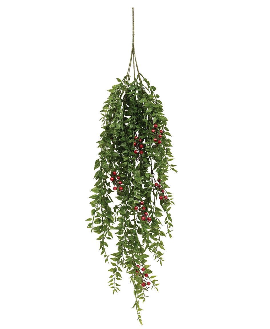 Col House Designs - Lady Ruscus & Berries Hanging Bush