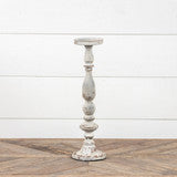 Aged white pillar holder