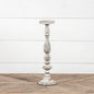 Aged white pillar holder