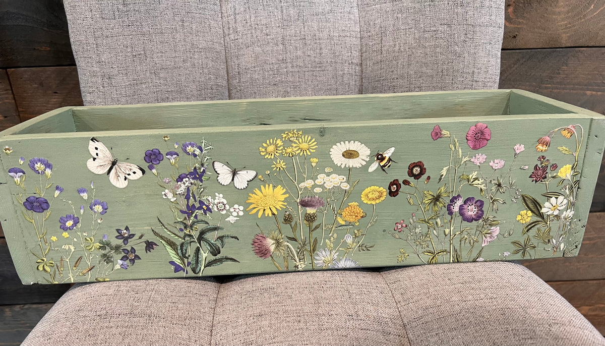 Side view of wildflower box by Timber & Grace.