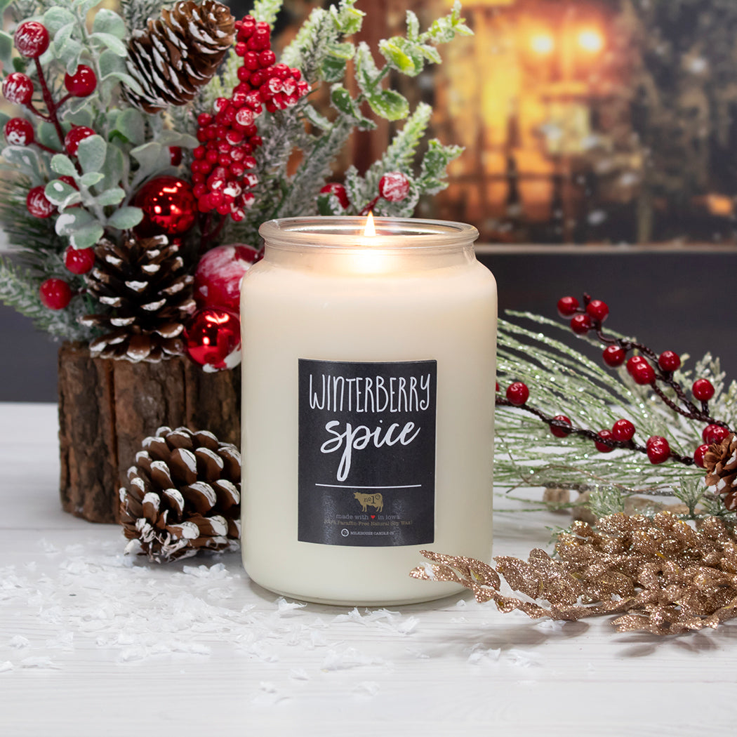 Milkhouse Candle Company - Farmhouse Mason Jar - Winterberry Spice